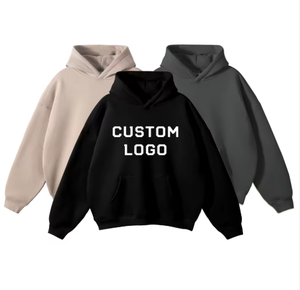 100% Cotton 3D Embossing Hoodies Thick Fleece Heavy Weight Kidswear Sweatshirt