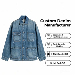 Custom Women's Vintage Washed Paint-Splatter Denim Jacket, Casual Lapel Collar Multi-Pocket Outerwear, OEM ODM Service