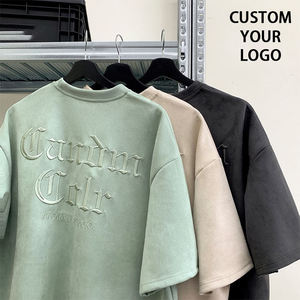 Clothing Manufacturers Factory Wholesale Custom O-Neck Cotton Tshirt For Men Embroidered In White Black