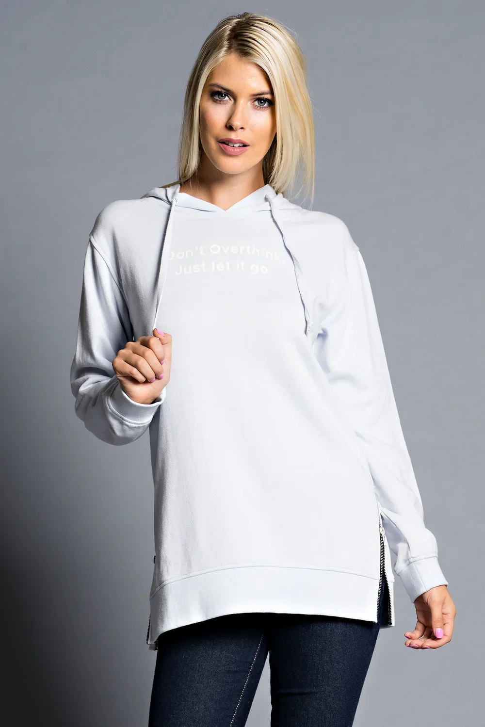 Custom printed oversized hoodie with slogan graphic wholesale production