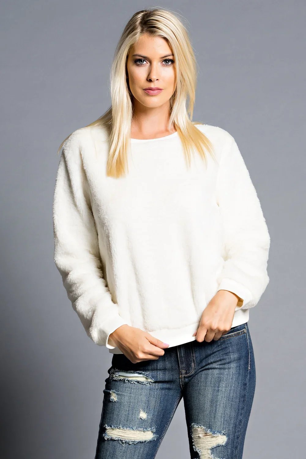 Cream knit sweater - Quality apparel manufacturing supplier