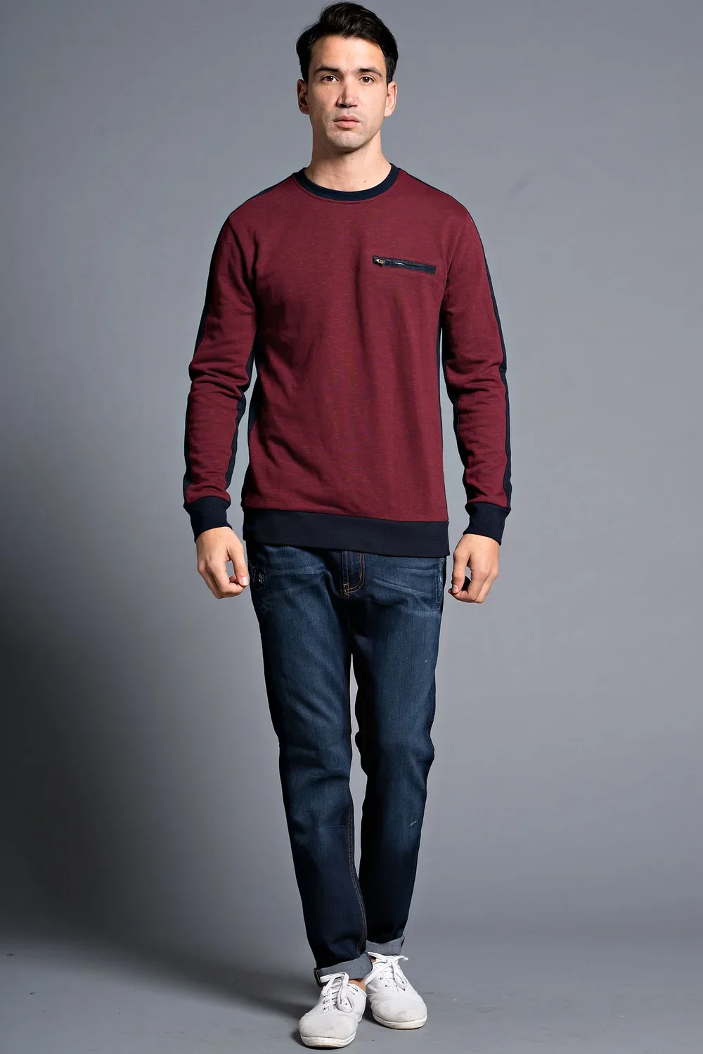 Utility Pocket Distressed Zip-Up Sweatshirt — Urban Nation Apparel