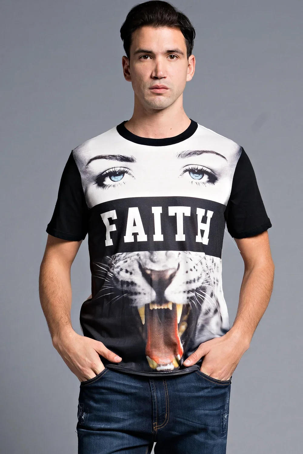Custom Men's Graphic Printed Streetwear T-Shirt OEM